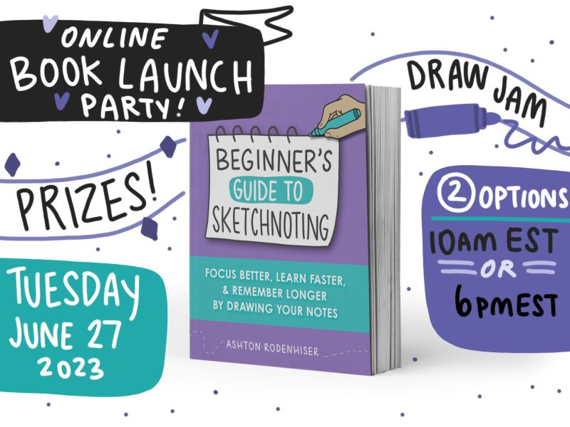 online book launch for the beginners guide to sketchnoting