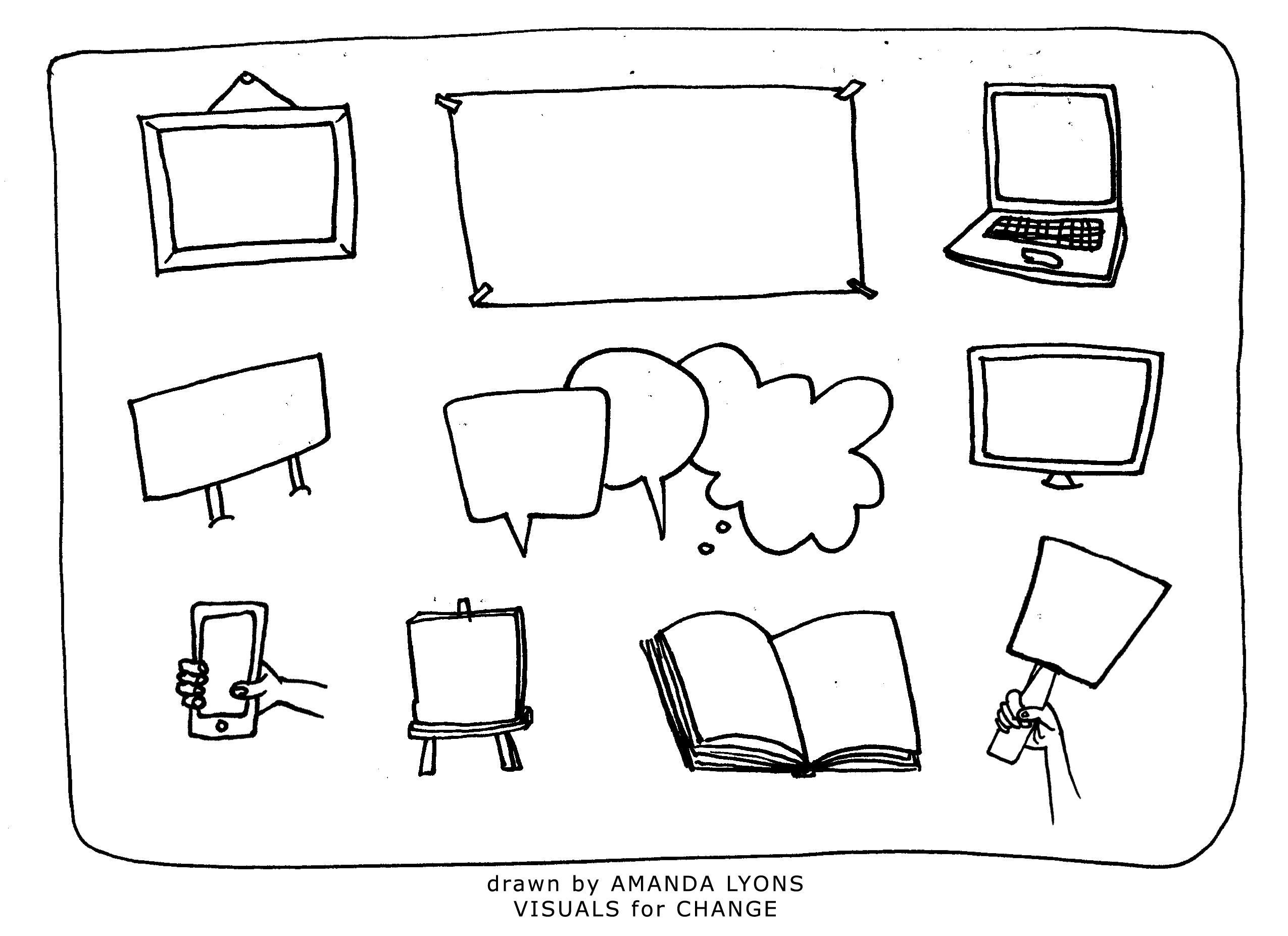 frames of all kinds from a sign to a tv screen to ....