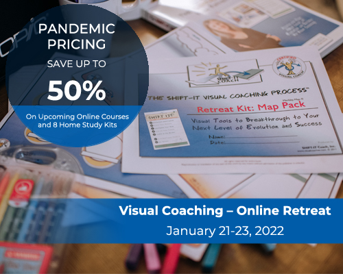 Onsale visual coaching online retreat desk filled with visual maps