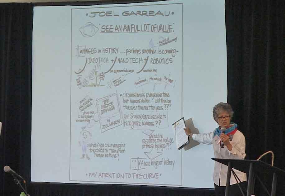 Lynn Carruthers introduces Joel Garreau Lynn Carruthers introduces Joel Garreau