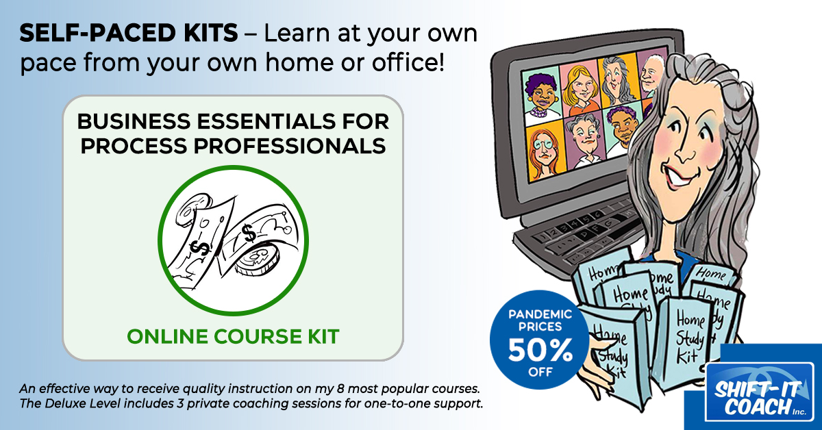 Business Essentials for Process Professionals Business Essentials for Process Professionals home study kit logo banner with Christina Merkley