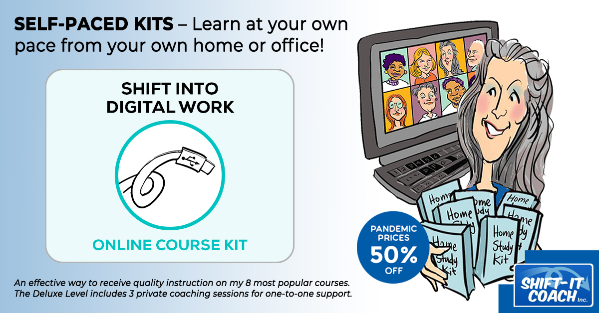 shift into digital home study kit logo banner with Christina Merkley