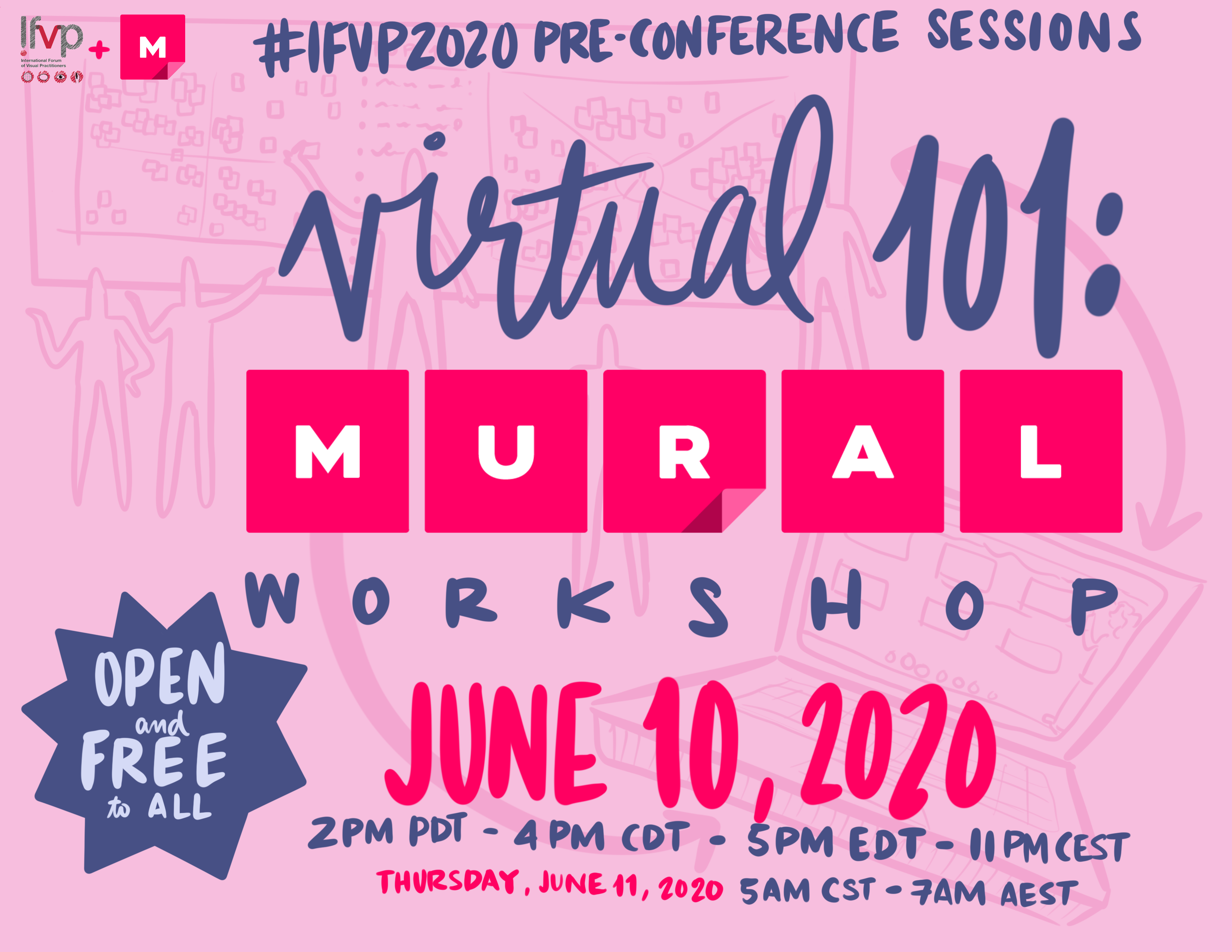 #IFVP Pre-Conference Sessions | Virtual 101: Mural Workshop on June 10, 2020 at 2 PM PDT