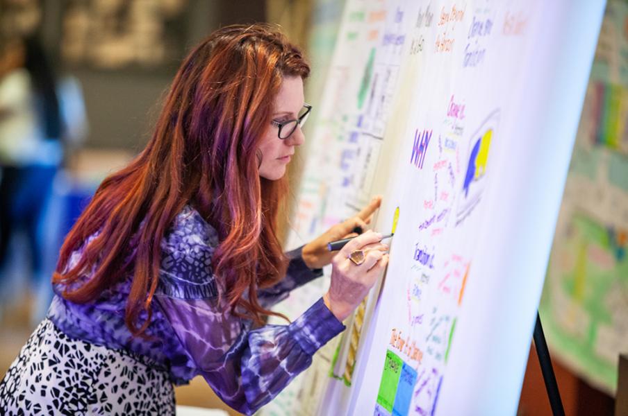 Graphic recording at a conference