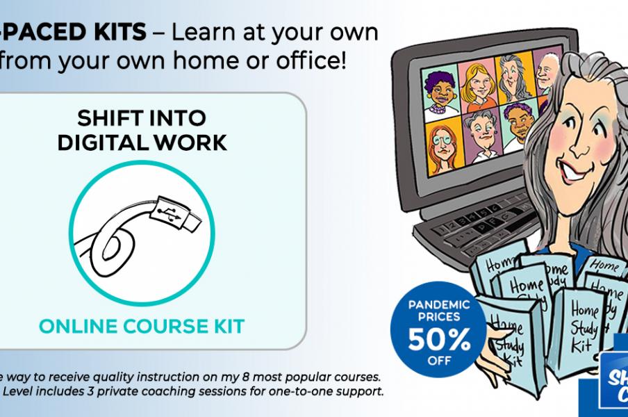 shift into digital home study kit logo banner with Christina Merkley